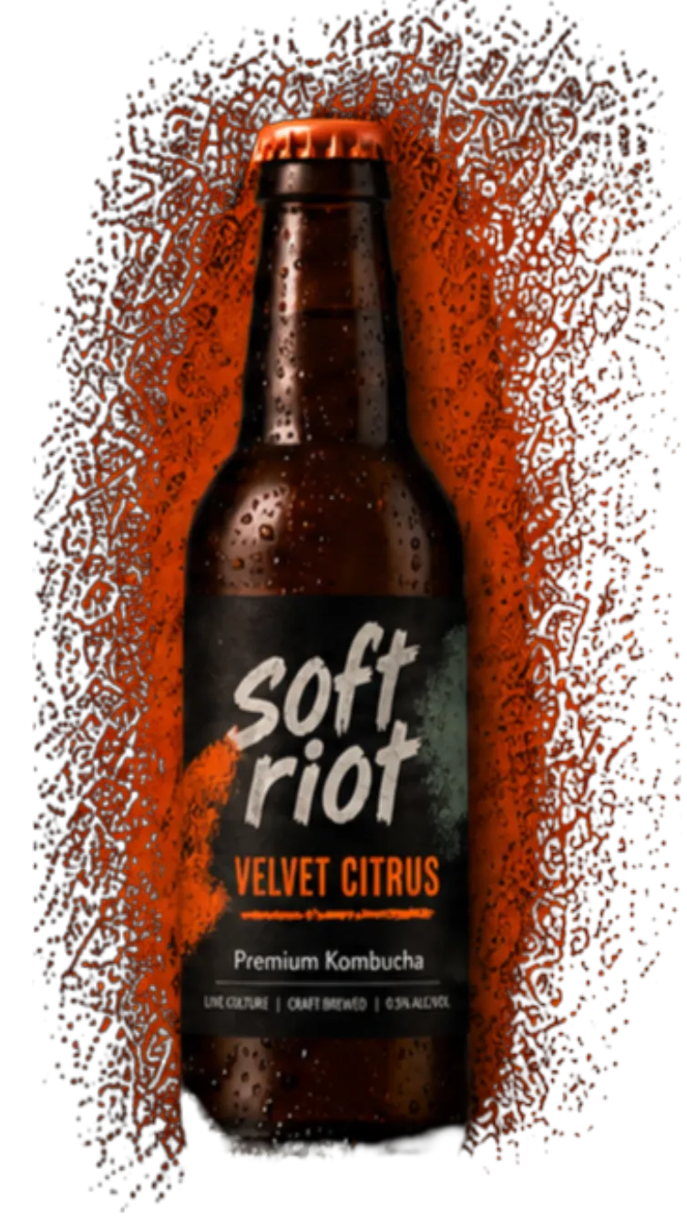 Velvet Citrus kombucha bottle